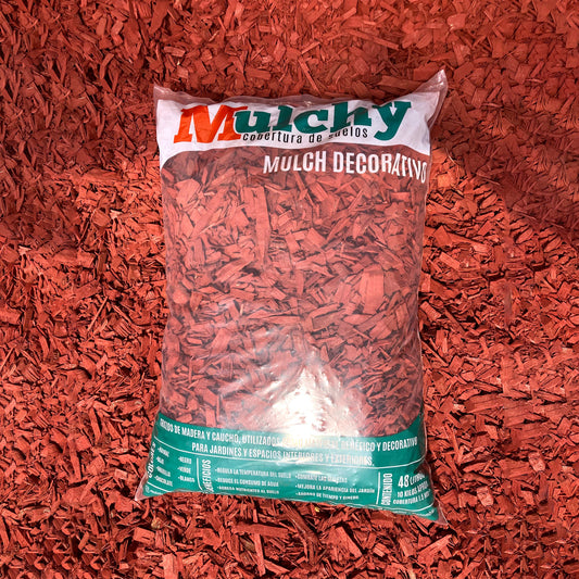 Mulch Rojo 10 Kg Tapete Orgánico Decorativo.