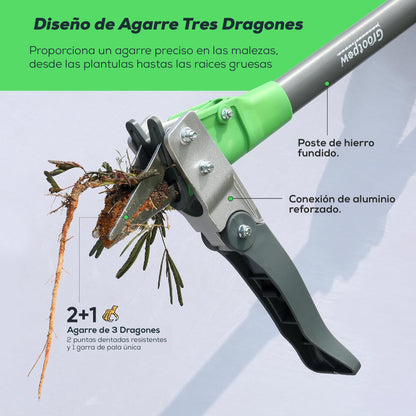 Herramienta extractor de malezas de diente de león