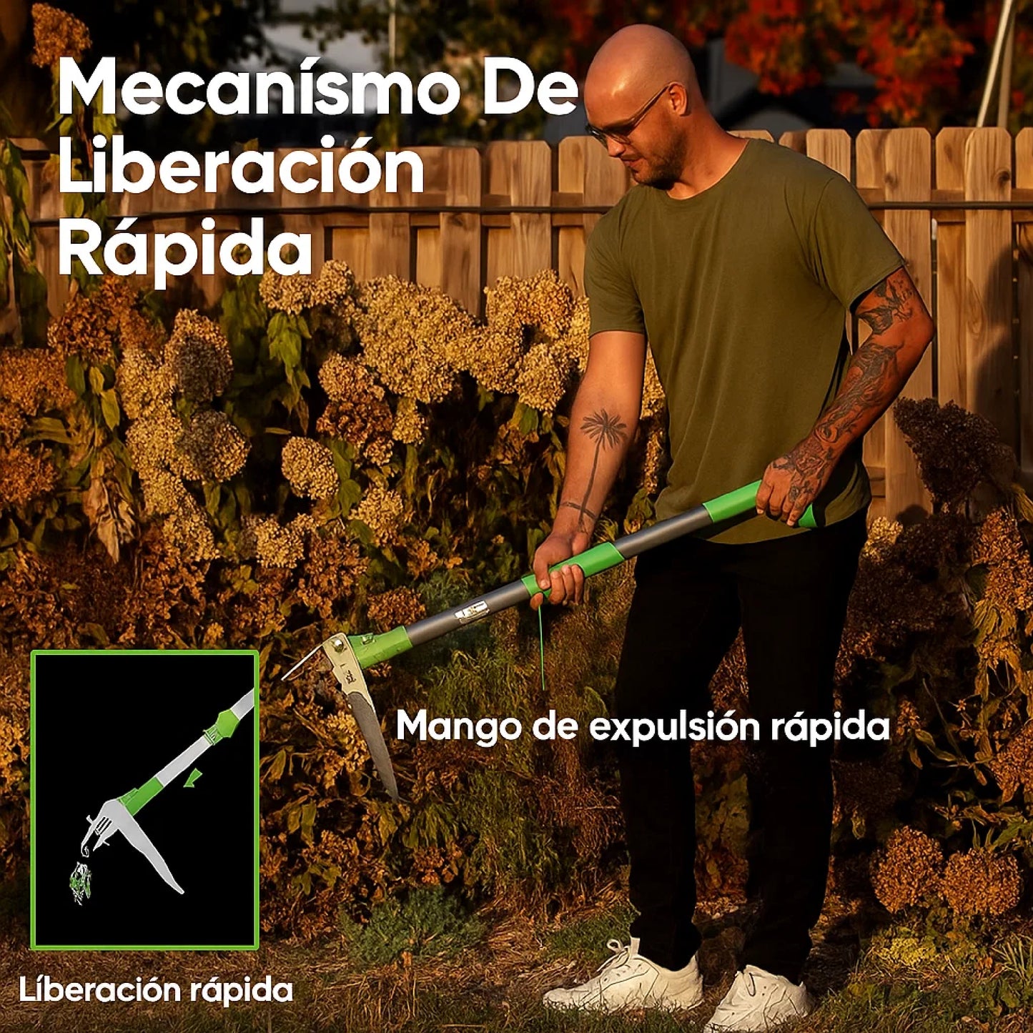 Herramienta extractor de malezas de diente de león