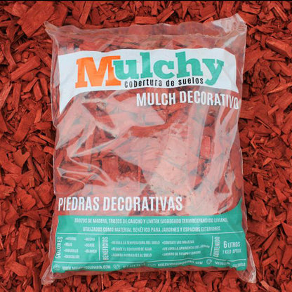 Mulch Rojo 1 Kg Tapete Orgánico Decorativo.
