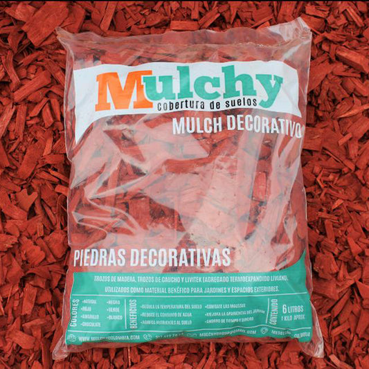 Mulch Rojo 1 Kg Tapete Orgánico Decorativo.
