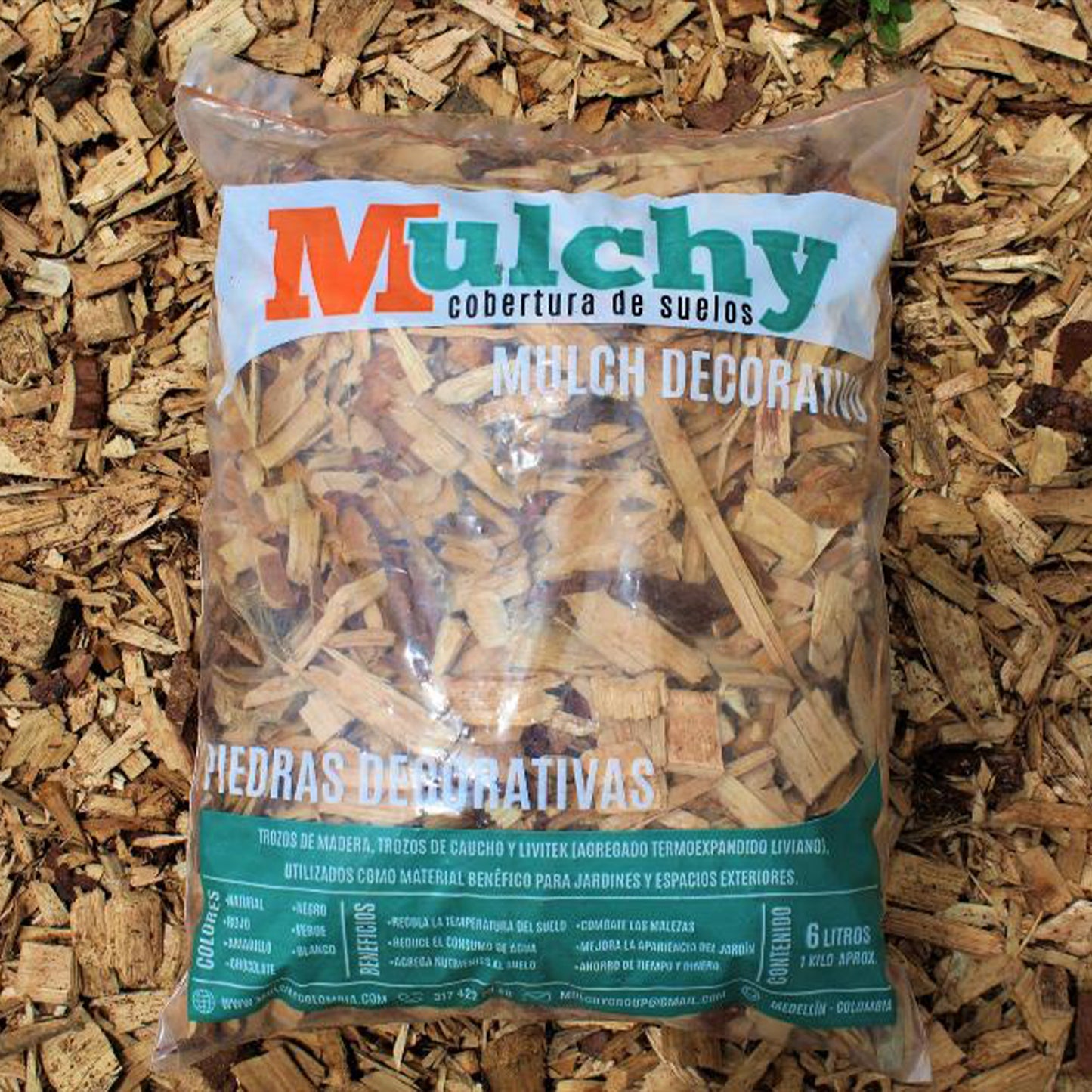 Mulch Natural 1 Kg Tapete Orgánico Decorativo.