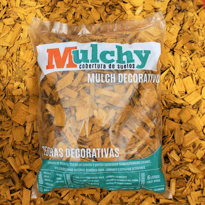 Mulch Amarillo 1 Kg Tapete Orgánico Decorativo.