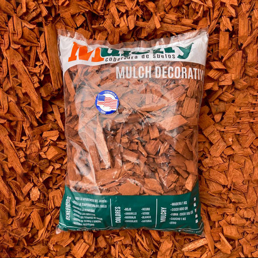 Mulch Naranja 1 Kg Tapete Orgánico Decorativo.