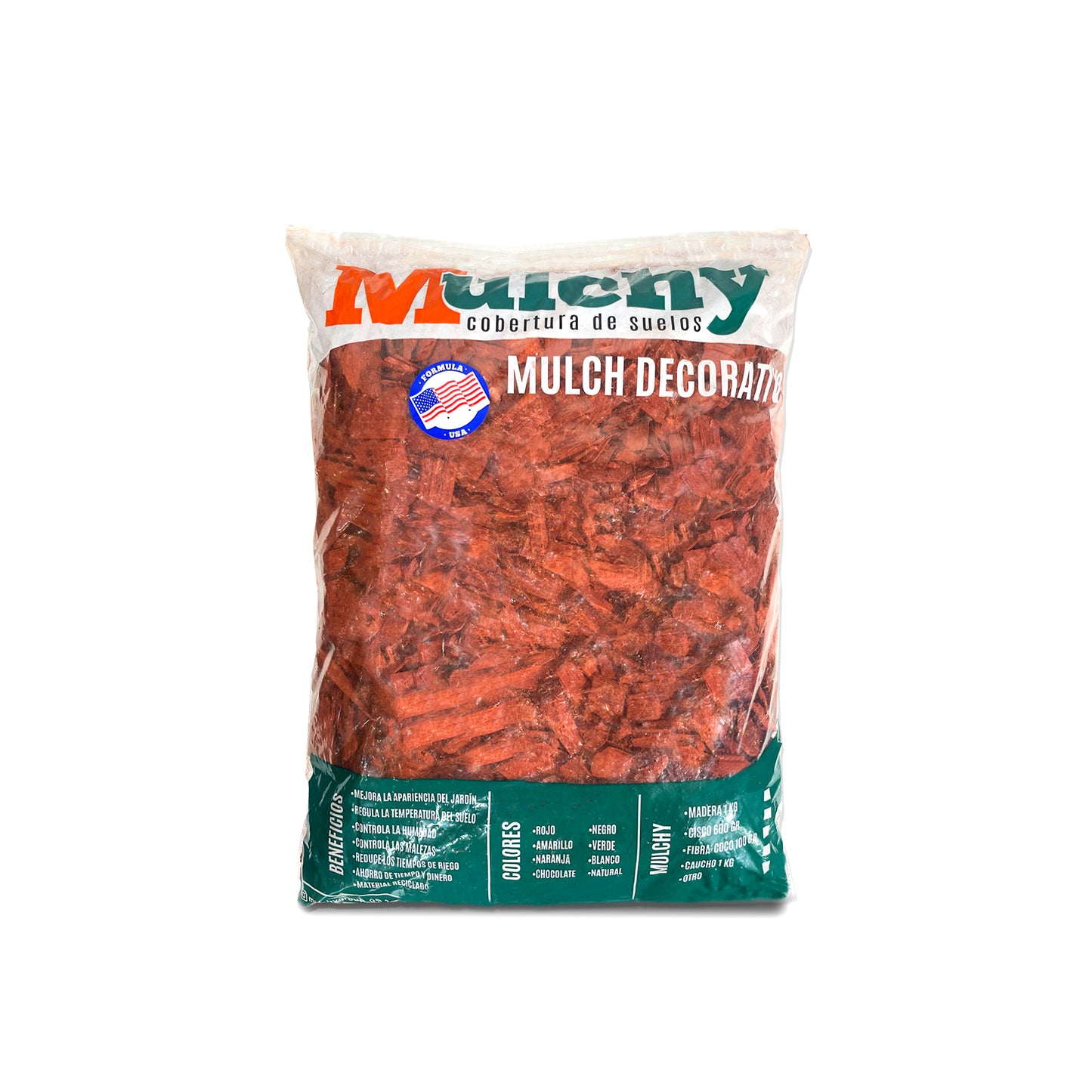Mulch Rojo 1 Kg Tapete Orgánico Decorativo.