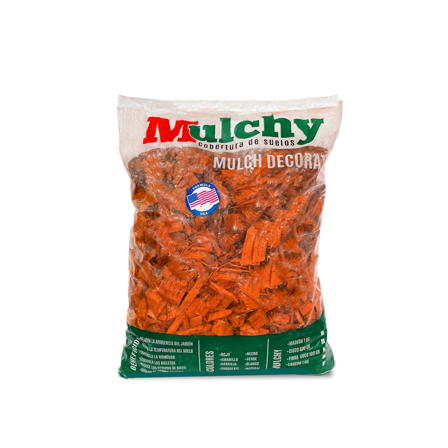 Mulch Naranja 1 Kg Tapete Orgánico Decorativo.