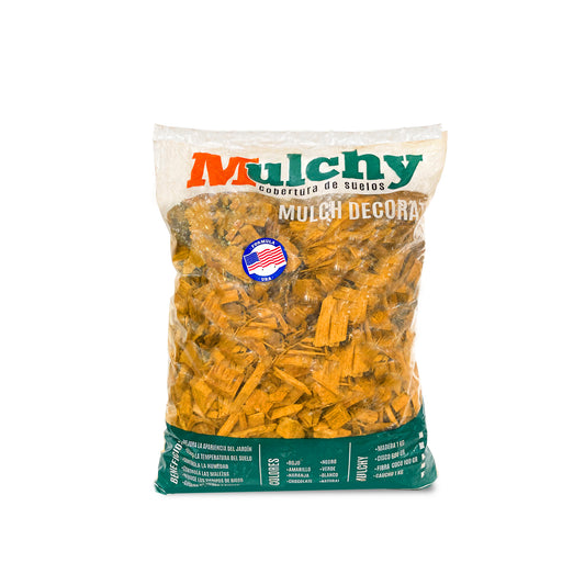 Mulch Amarillo 1 Kg Tapete Orgánico Decorativo.