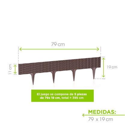 Borde Para Jardin 3.9 Metros Medidas | Jardineria.io