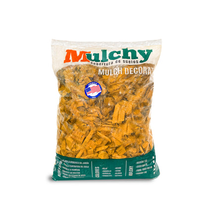 Mulch Amarillo 10 Kg Tapete Orgánico Decorativo.