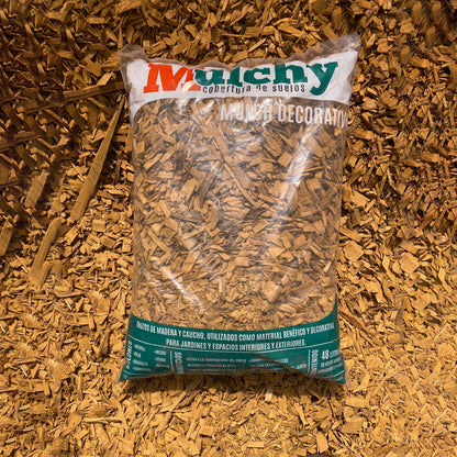 Mulch Amarillo 10 Kg Tapete Orgánico Decorativo.